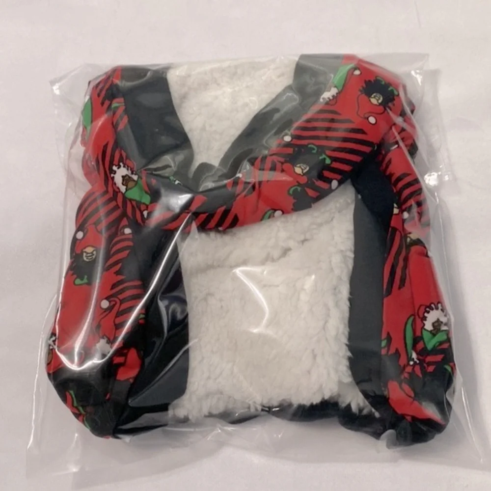 Pup Gnome for the Holidays Dog Hoodie Black/Red Size Medium
